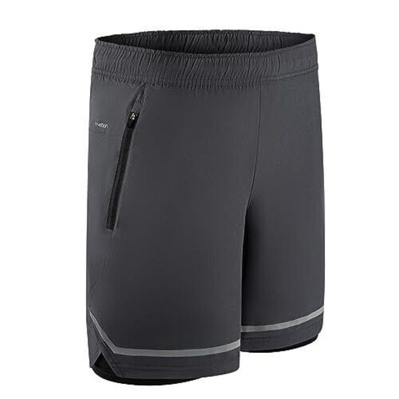 Motion Athletic Shorts Mens S Gray Compression Lined Training Quick Dry NEW - Picture 1 of 9